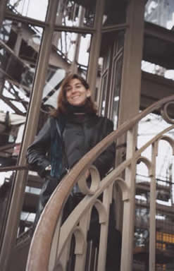 Laura Anne Gilman on stairs